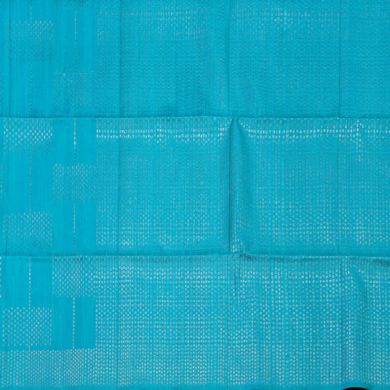 Hayagrivas Aqua Blue Pure Soft Silk Saree KBE1195I7-1 - Image 5