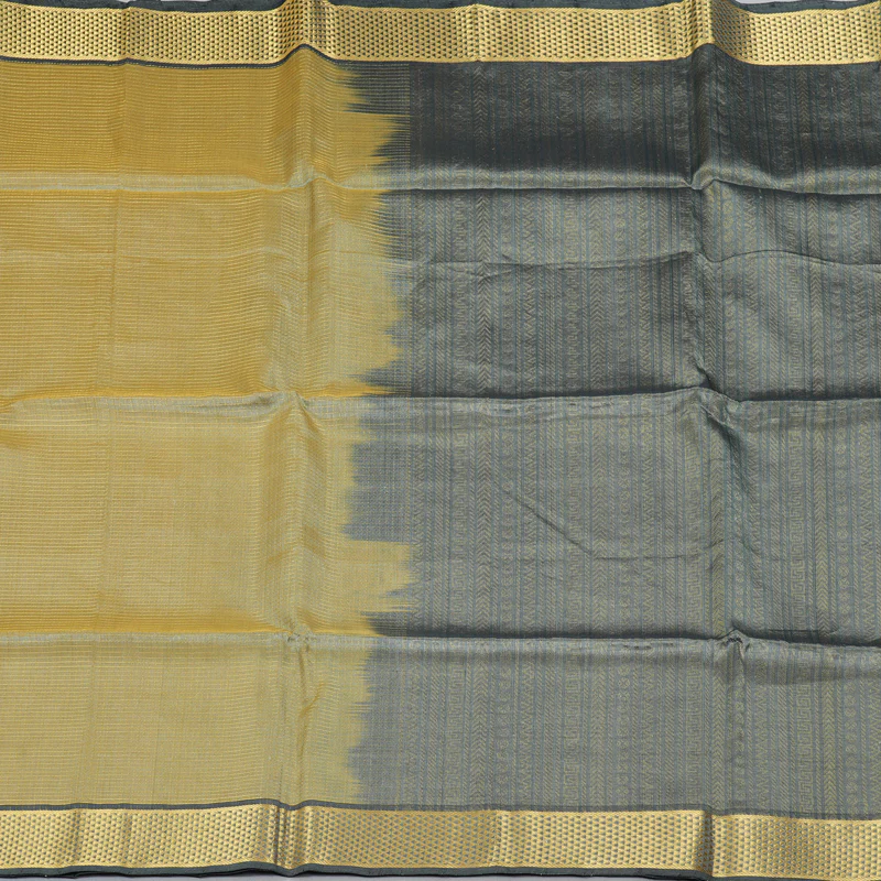 Hayagrivas Beige Kora Silk Cotton Saree SSCBF14D6-9 - Image 3