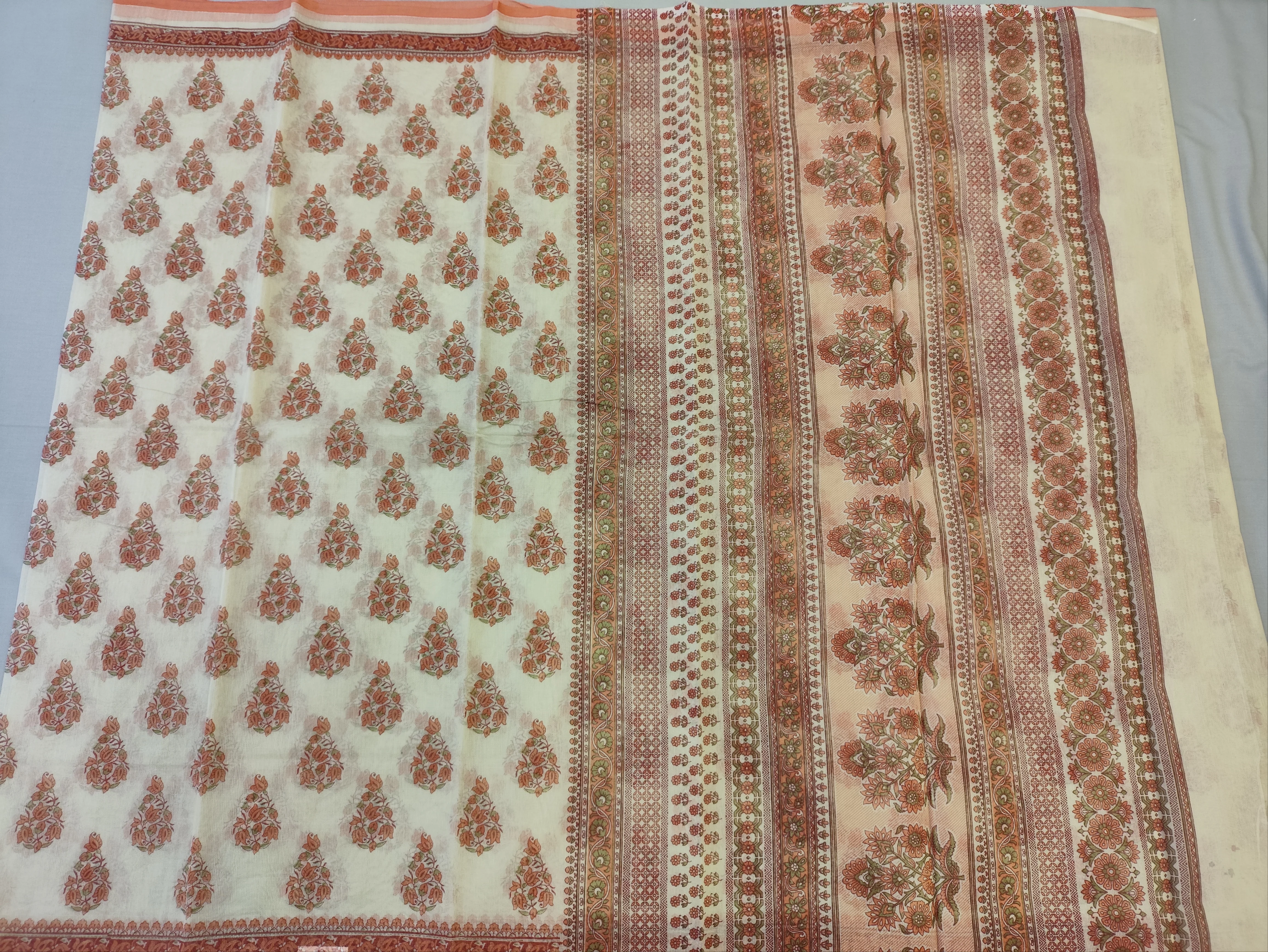 Hayagrivas Beige Kota Cotton Saree KBF323E1-2 - Image 2