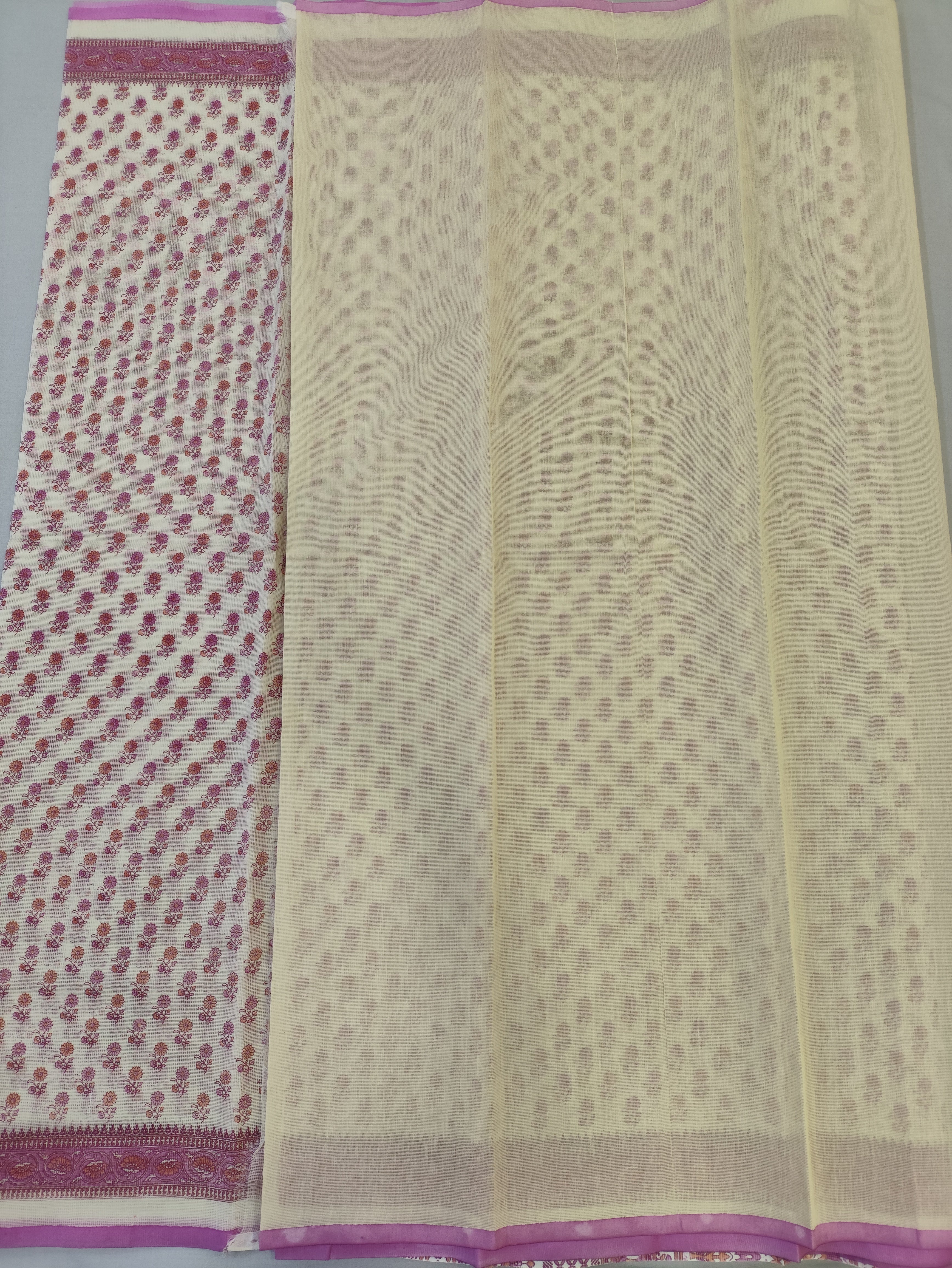 Hayagrivas Beige Kota Cotton Saree KBF323E1-6 - Image 3