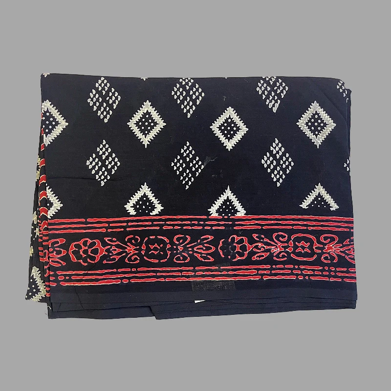 Hayagrivas Black Jaipur Cotton Saree SSCBF73E7-2