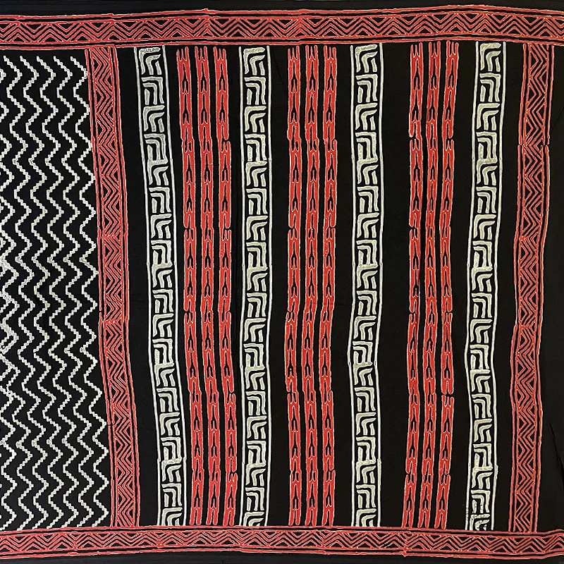 Hayagrivas Black Jaipur Cotton Saree SSCBF73E7-8 - Image 2