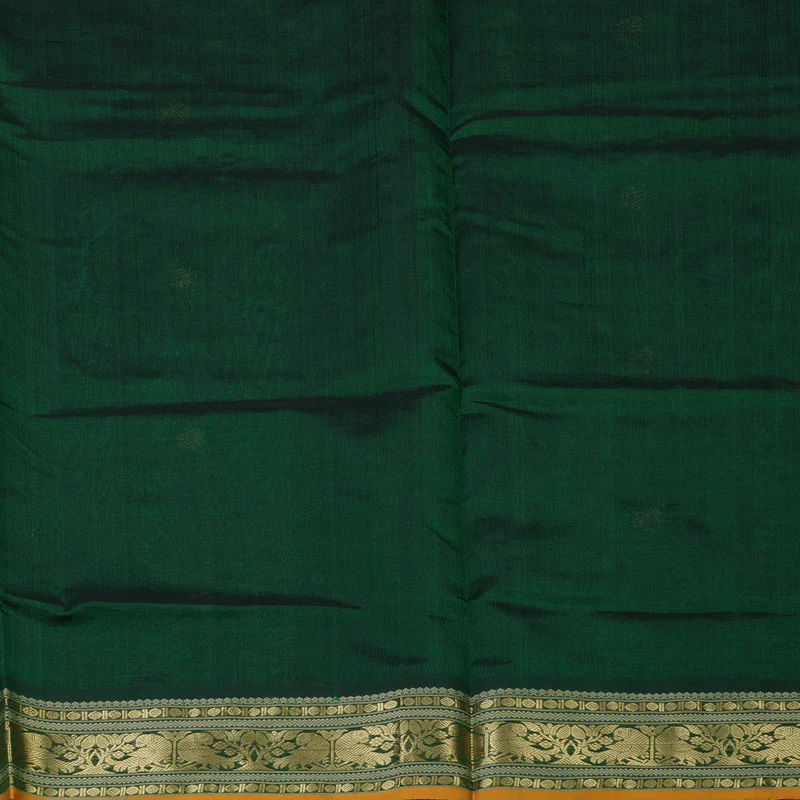 Hayagrivas Bottle Green Kanchi Silk Cotton Saree KSBE124C6-10 - Image 6