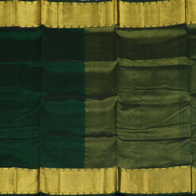 Hayagrivas Bottle Green Pure Silk Cotton Saree SSCBF14D3-12 - Image 4