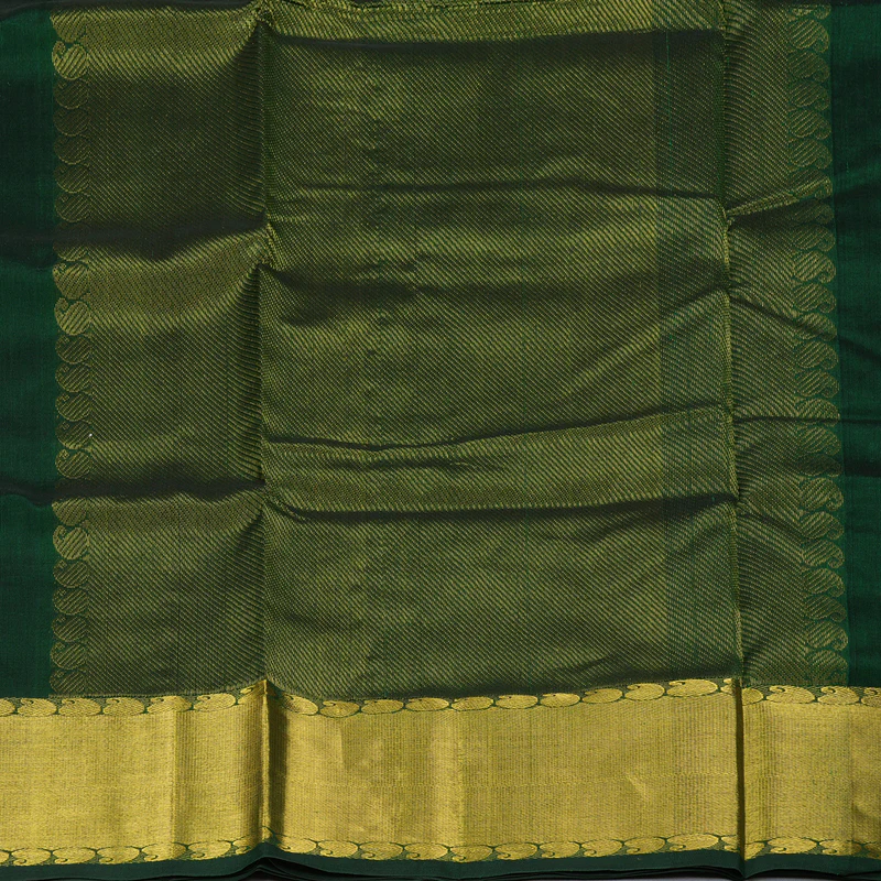 Hayagrivas Bottle Green Pure Silk Cotton Saree SSCBF14D3-12 - Image 5