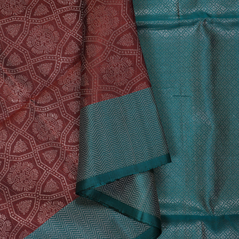 Hayagrivas Brown Handloom Soft Silk Saree KBE1240I2-11 - Image 2