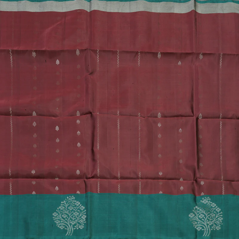 Hayagrivas Copper Rust Pure Soft Silk Saree KBE1225I15-2 - Image 3