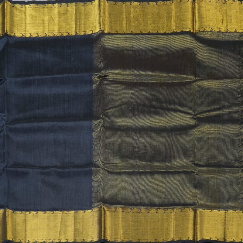 Hayagrivas Dark Grey Pure Silk Cotton Saree SSCBF14D3-10 - Image 4
