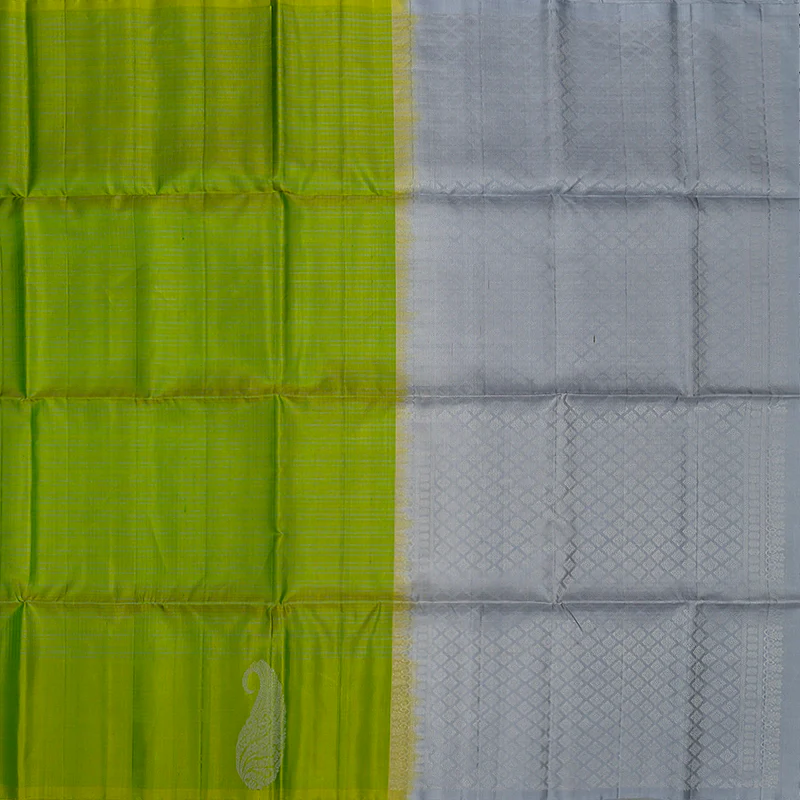 Hayagrivas Fluorescent Green Handloom Soft Silk Saree KSBE87A7-3 - Image 4