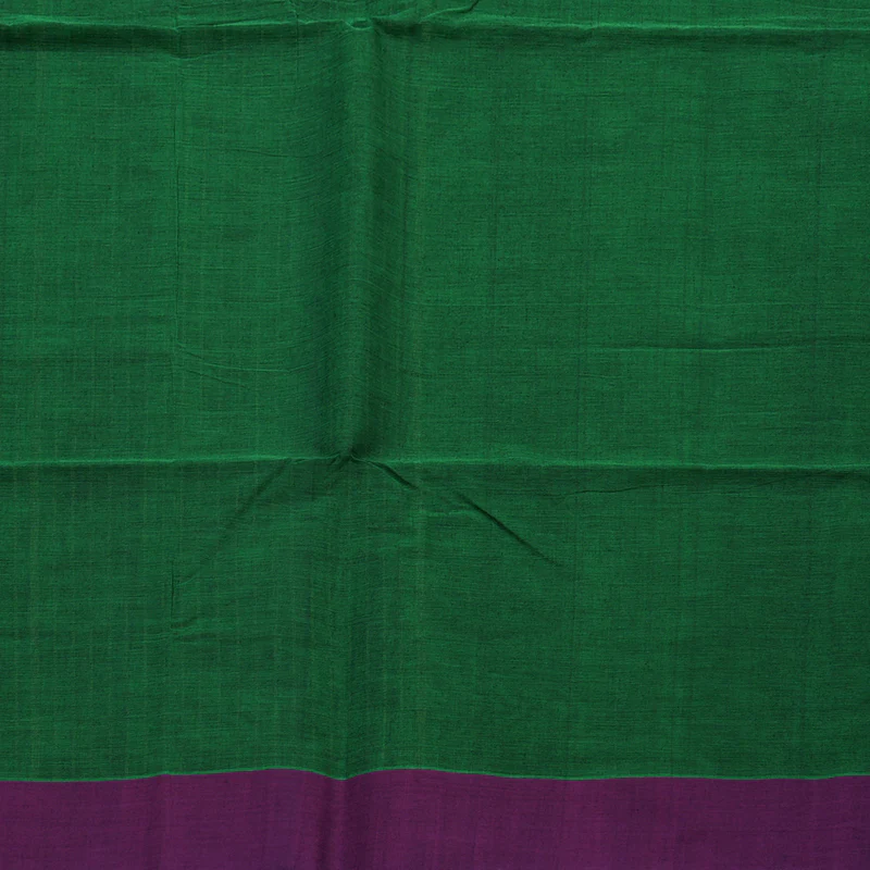 Hayagrivas Green Handloom Kanchi Cotton Saree KBE2143A12-1 - Image 6