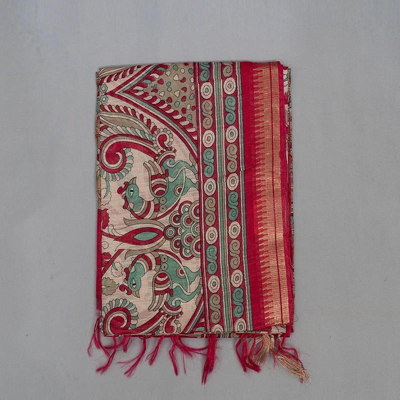 Hayagrivas Half-White Fancy Cotton Saree KBE1905L2-16
