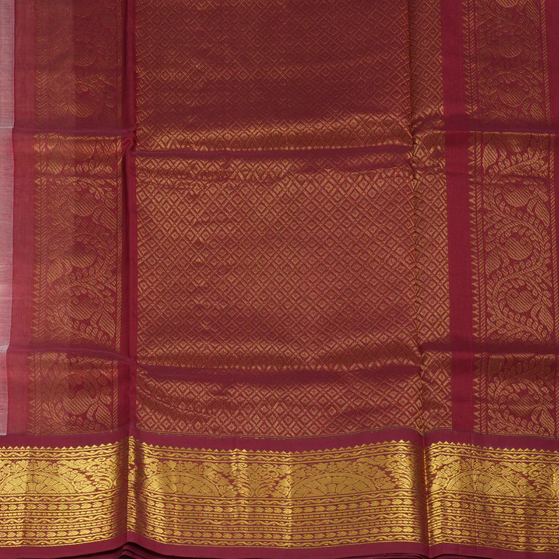 Hayagrivas Half-White Pure Silk Cotton Saree SSCBF36D11-1 - Image 5