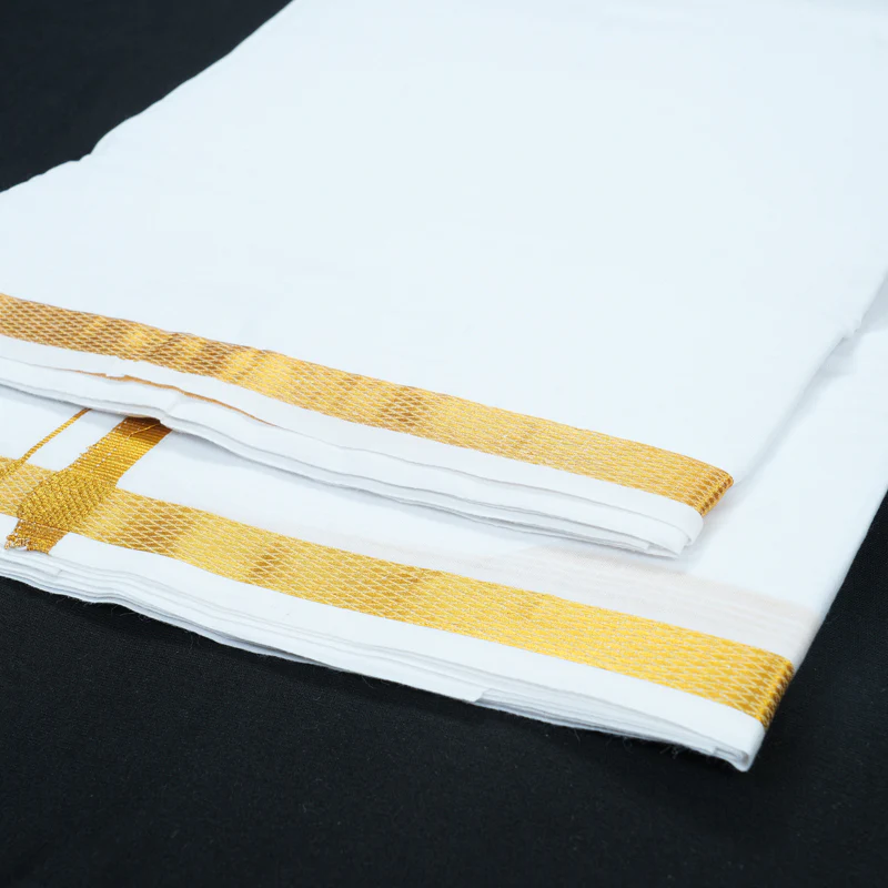 Hayagrivas Handloom 8 Mulam Cotton Dhotis KBE2169A2-1 - Image 2