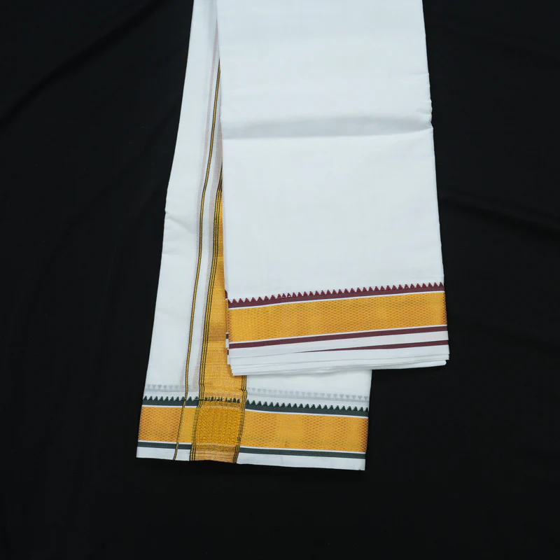Hayagrivas Handloom 9*5 Cotton Dhoti 70 K KBE605F2-1