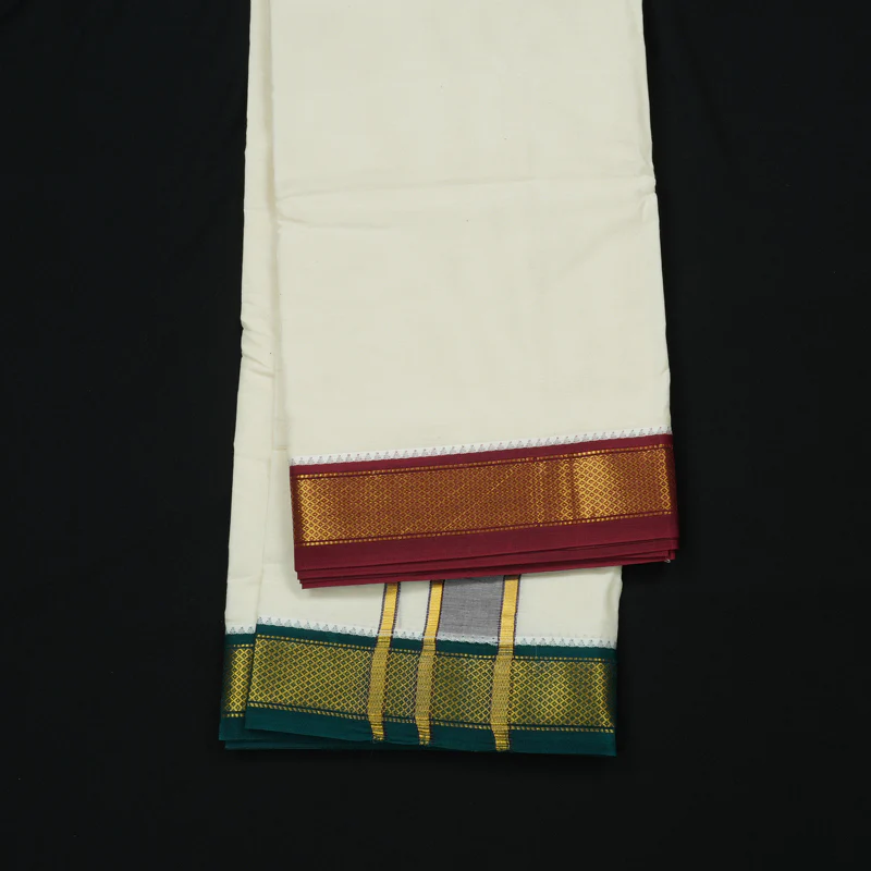 Hayagrivas Handloom 9*5 Pure Cotton Dhotis KBE337E2-1 10 KAN