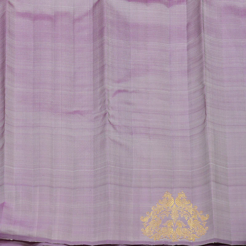 Hayagrivas Handloom Apple Green Kanjivaram Silk Saree with Lilac Border BE807-SBS - Image 7