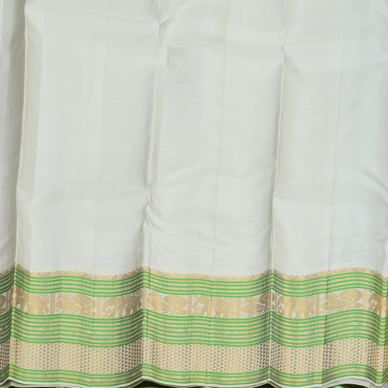 Hayagrivas Handloom Araku Maroon Kanjivaram Silk Saree with Half White Border KBE1606K2-1 - Image 8