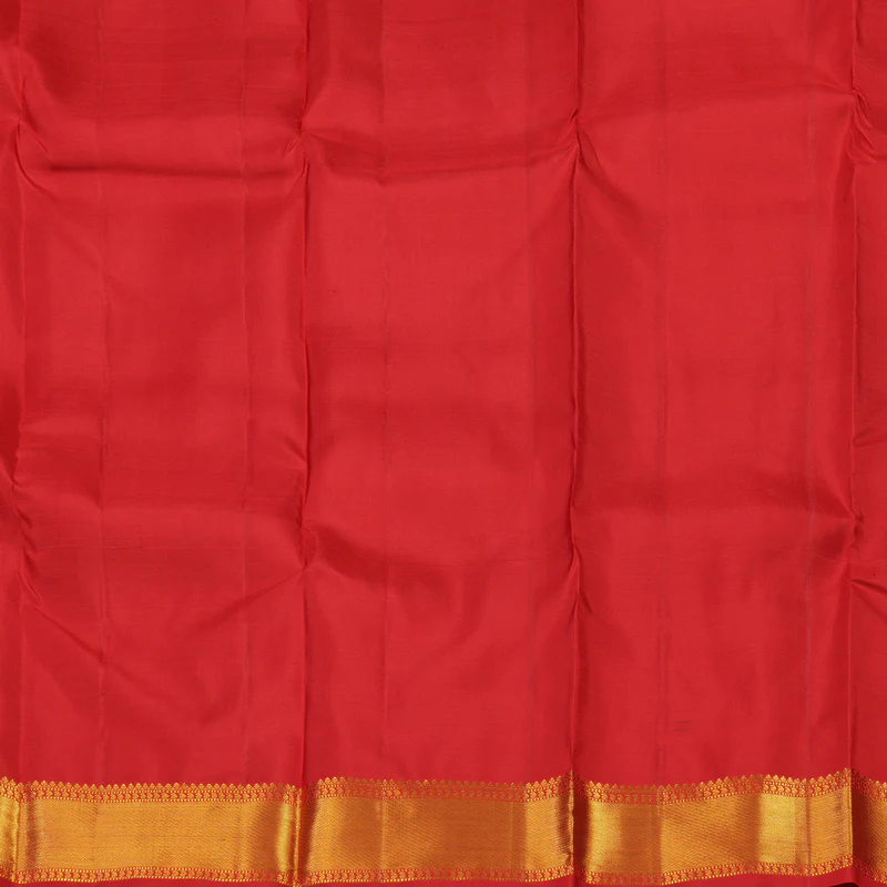 Hayagrivas Handloom Araku Maroon Kanjivaram Silk Saree with Red Border KBE2078A8-1 - Image 7