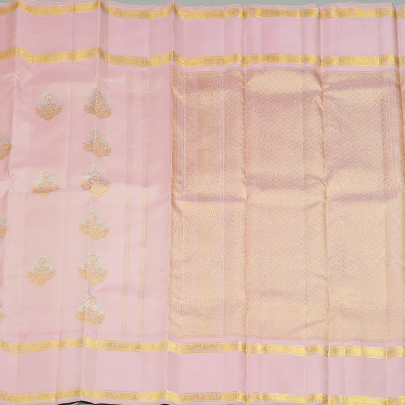 Hayagrivas Handloom Baby Pink Kanjivaram Silk Saree BF141-SBS - Image 5