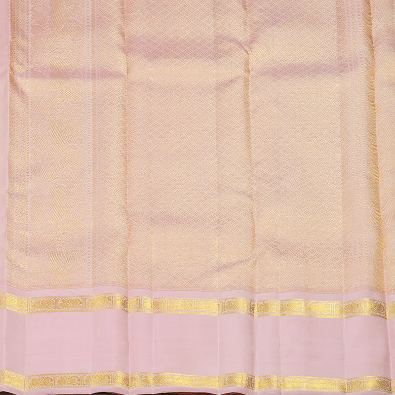 Hayagrivas Handloom Baby Pink Kanjivaram Silk Saree BF141-SBS - Image 6