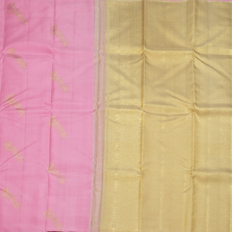 Hayagrivas Handloom Baby Pink Kanjivaram Silk Saree KBF128D42-1 - Image 5