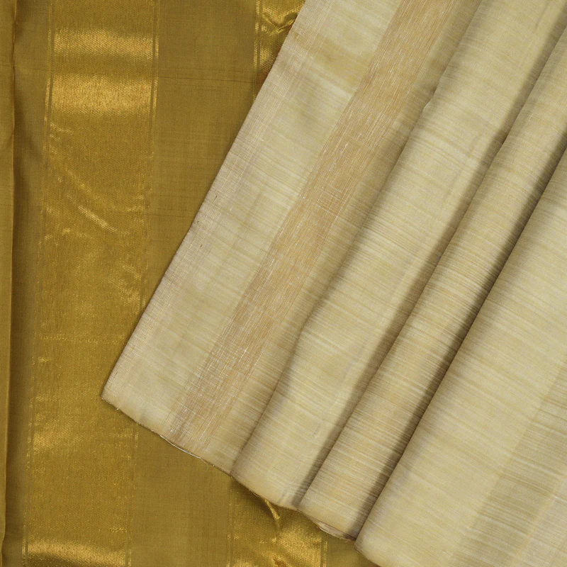 Hayagrivas Handloom Beige Kanjivaram Silk Saree KBE2384B4-1 - Image 3