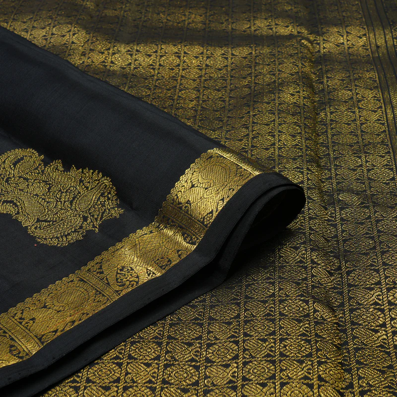 Hayagrivas Handloom Black Kanjivaram Silk Saree BE751-SBS KBEL751C1-1 - Image 3