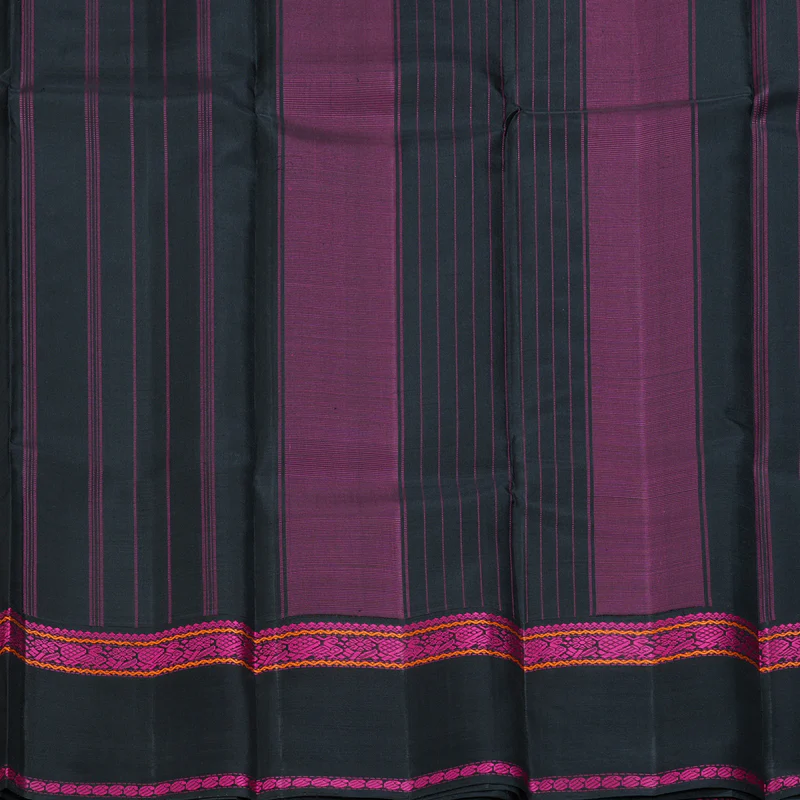 Hayagrivas Handloom Black Kanjivaram Silk Saree KBE576F14-1 - Image 5