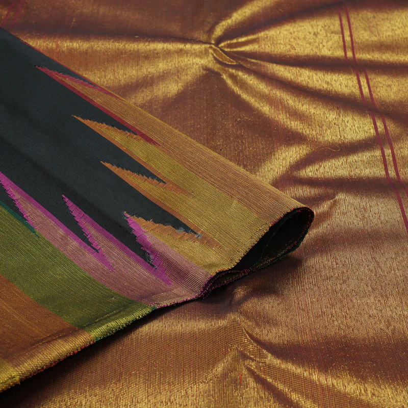 Hayagrivas Handloom Black Kanjivaram Silk Saree KBF183E2-1 - Image 3