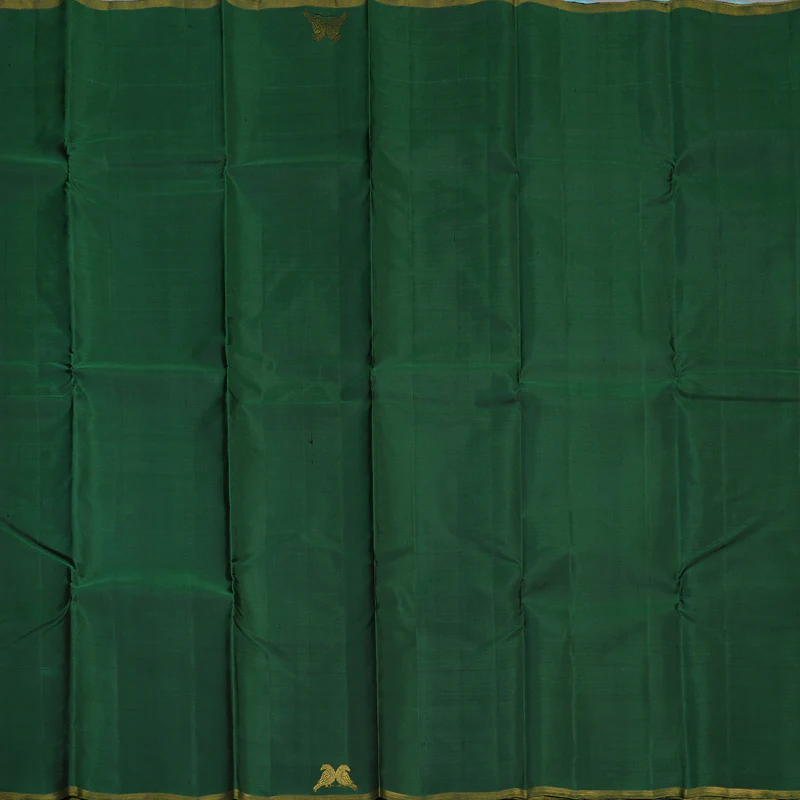 Hayagrivas Handloom Bottle Green Kanjivaram Silk Saree KBE1585K3-2 - Image 5