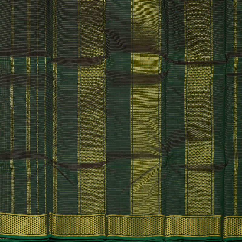 Hayagrivas Handloom Bottle Green Kanjivaram Silk Saree KSBE12I1-1 - Image 6