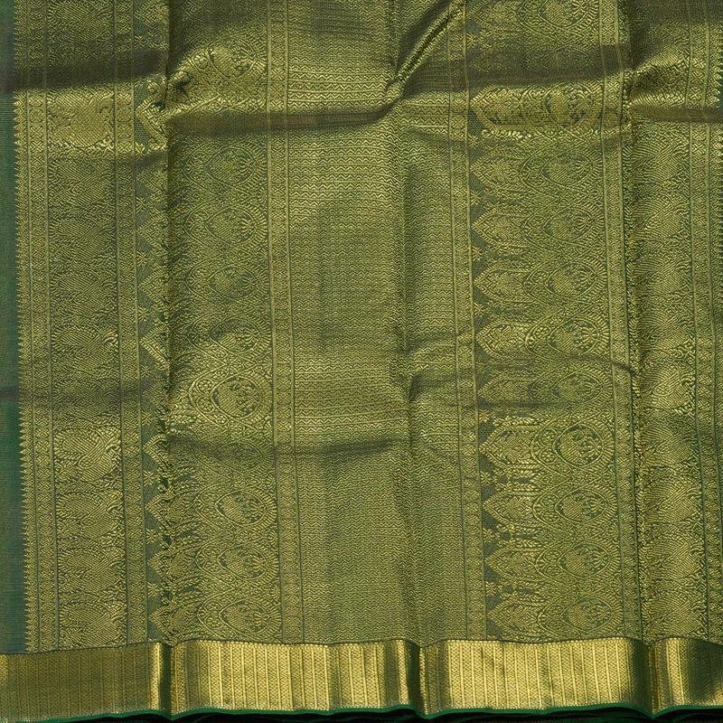 Hayagrivas Handloom Bottle Green Kanjivaram Silk Saree SSKBF20D1-1 - Image 4