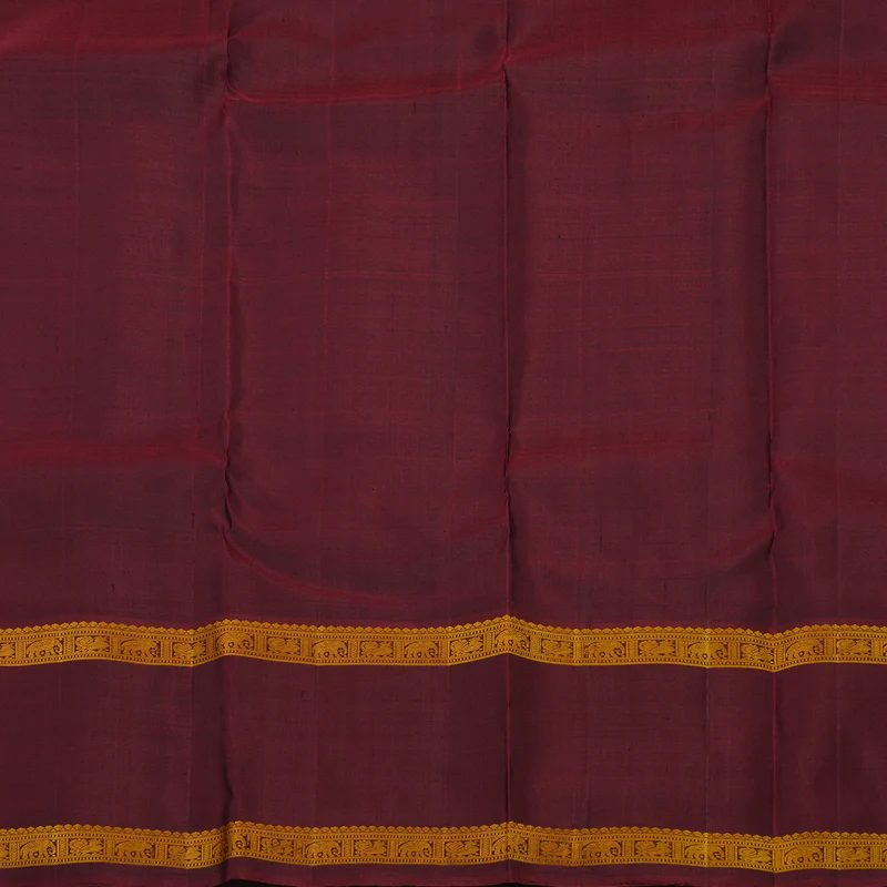 Hayagrivas Handloom Bottle Green Kanjivaram Silk Saree with Maroon border KBE1439J10-1 - Image 8