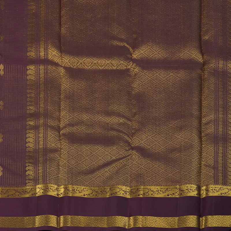 Hayagrivas Handloom Burgundy Kanjivaram Silk Saree KBF157D5-1 - Image 6