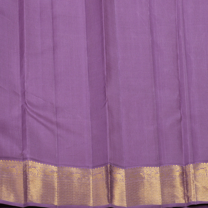 Hayagrivas Handloom Chocolate Brown Kanjivaram Silk Saree with Lavendar Border HBF102D1-1 - Image 7