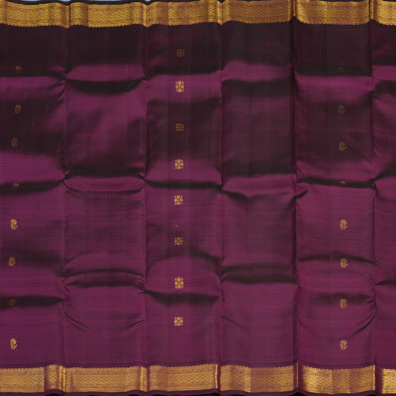 Hayagrivas Handloom Dark Purple Kanjivaram Silk Saree KBE2293B2-9 - Image 5