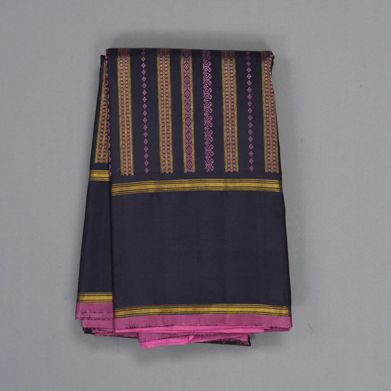 Hayagrivas Handloom Deep Nagapazham Kanjivaram Silk Saree KBE2224B4-1 - Image 2