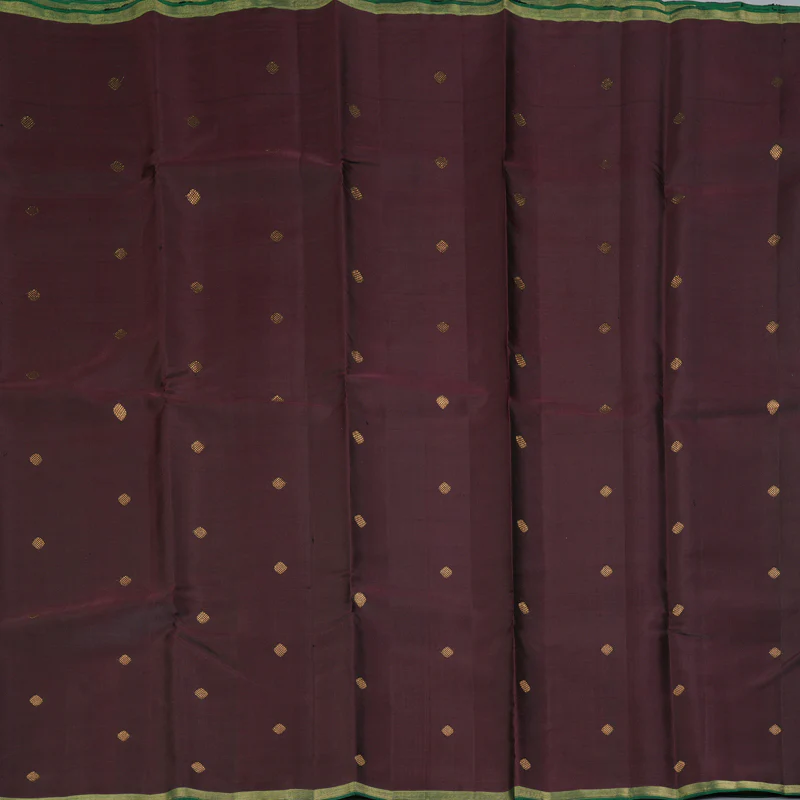 Hayagrivas Handloom Deep Snuff Kanjivaram Silk Saree KBF257E24-5 - Image 3