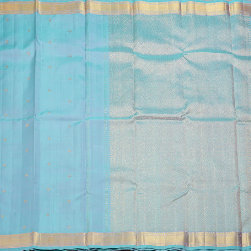 Hayagrivas Handloom Dual Tone (Sky Blue & Pink) Kanjivaram Silk Saree KBF262E5-1 - Image 5