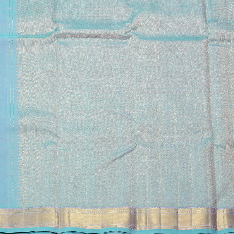 Hayagrivas Handloom Dual Tone (Sky Blue & Pink) Kanjivaram Silk Saree KBF262E5-1 - Image 6