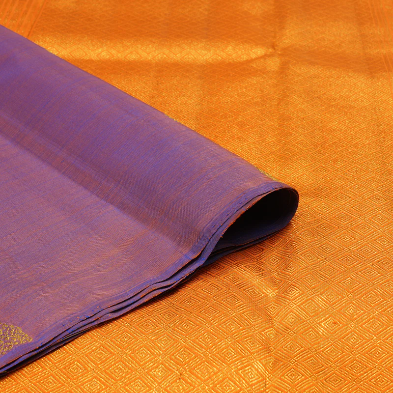 Hayagrivas Handloom Dual-Toned Purple & Orange Kanjivaram Silk Saree BE782-SBS  KBEL782C1-1 - Image 3