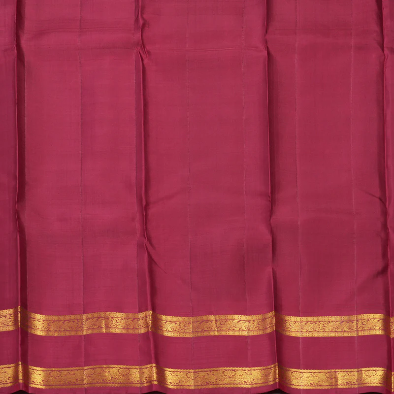 Hayagrivas Handloom Fluorescent Green Kanjivaram Silk Saree with Maroon Border KBE2535C10-1 - Image 6