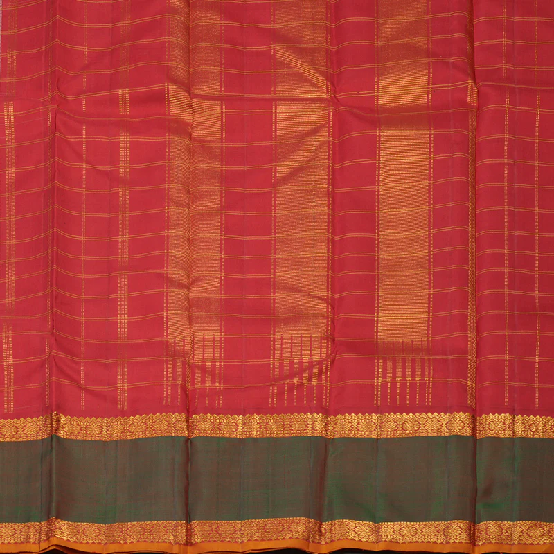 Hayagrivas Handloom Half White Kanjivaram Silk Saree with Manthalir Border KBE1471J1-1 - Image 7
