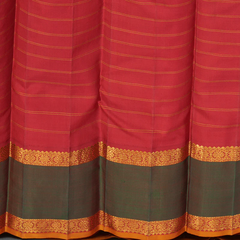 Hayagrivas Handloom Half White Kanjivaram Silk Saree with Manthalir Border KBE1471J1-1 - Image 8