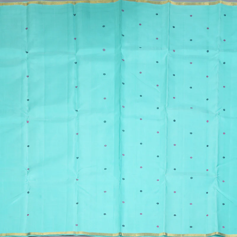 Hayagrivas Handloom Ice Blue Kanjivaram Silk Saree KBE2514C5-1 - Image 3
