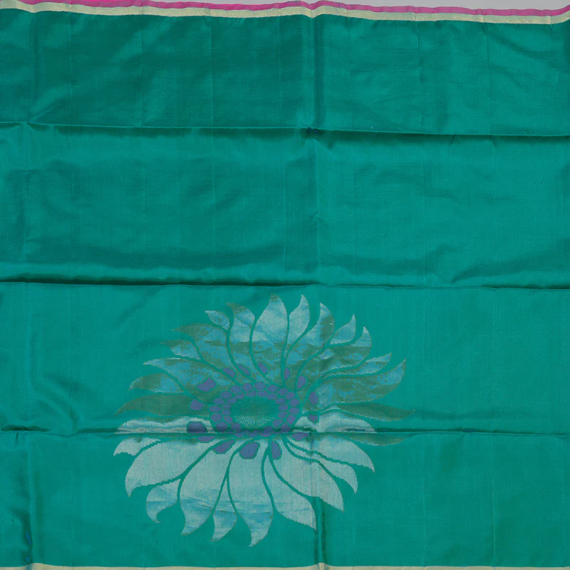 Hayagrivas Handloom  soft silk saree in Rama blue with pink BBD780H5-1 - Image 5