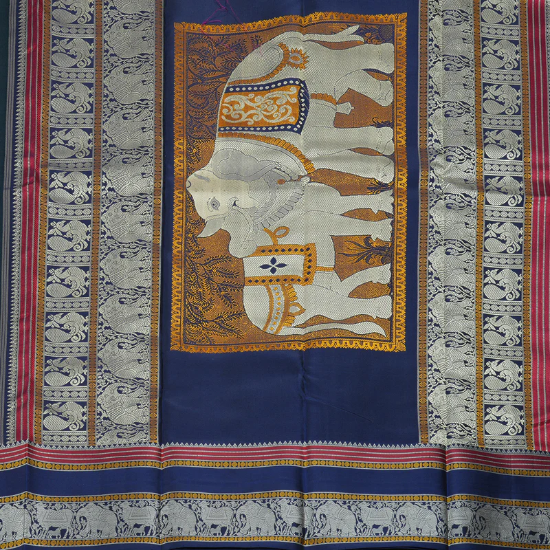 Hayagrivas Handloom Karum Pachai Kanjivaram Silk Saree KBE2278B5-1 - Image 6