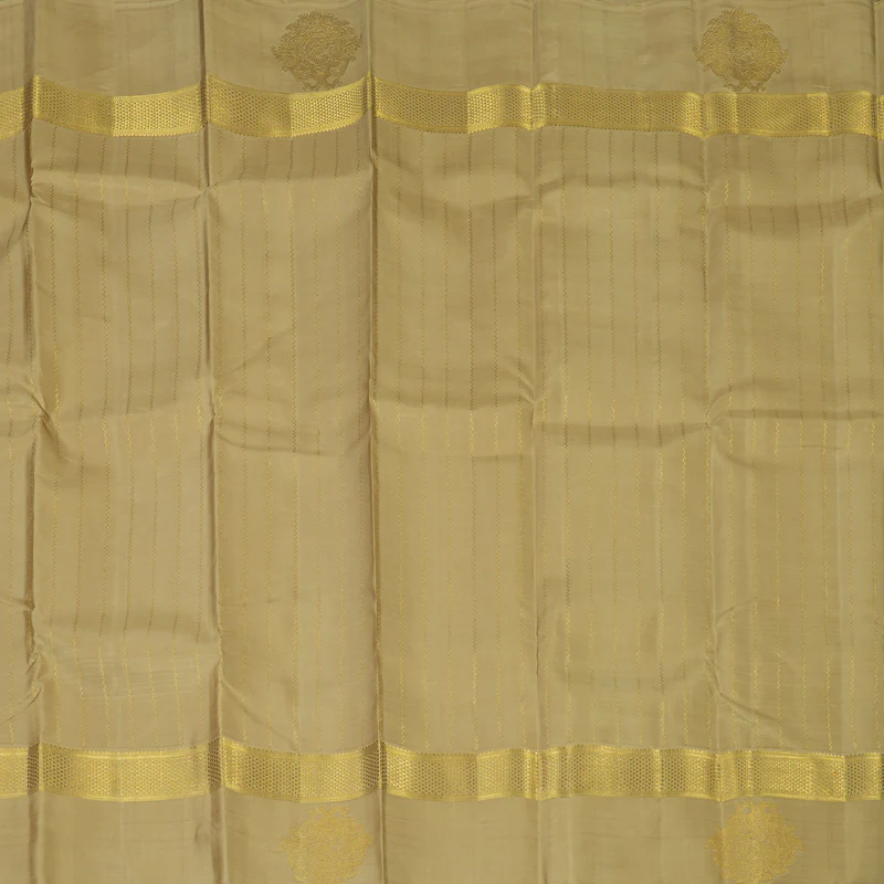 Hayagrivas Handloom Khaki Brown Kanjivaram Silk Saree KBE2523C47-1 - Image 5