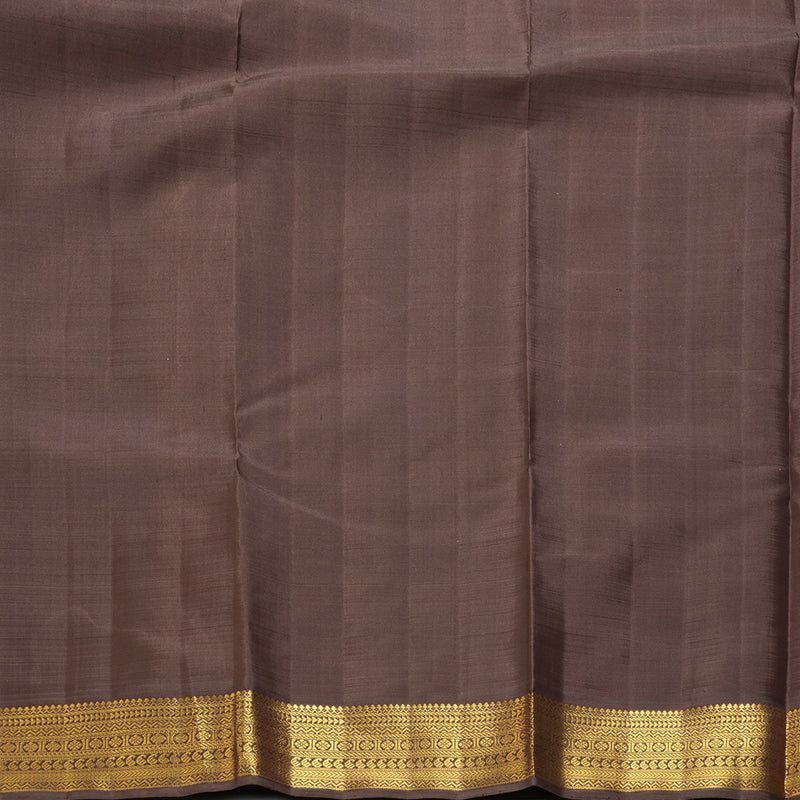 Hayagrivas Handloom Lemon Yellow Kanjivaram Silk Saree with Chocolate Brown Border KBF220E3-1 - Image 6