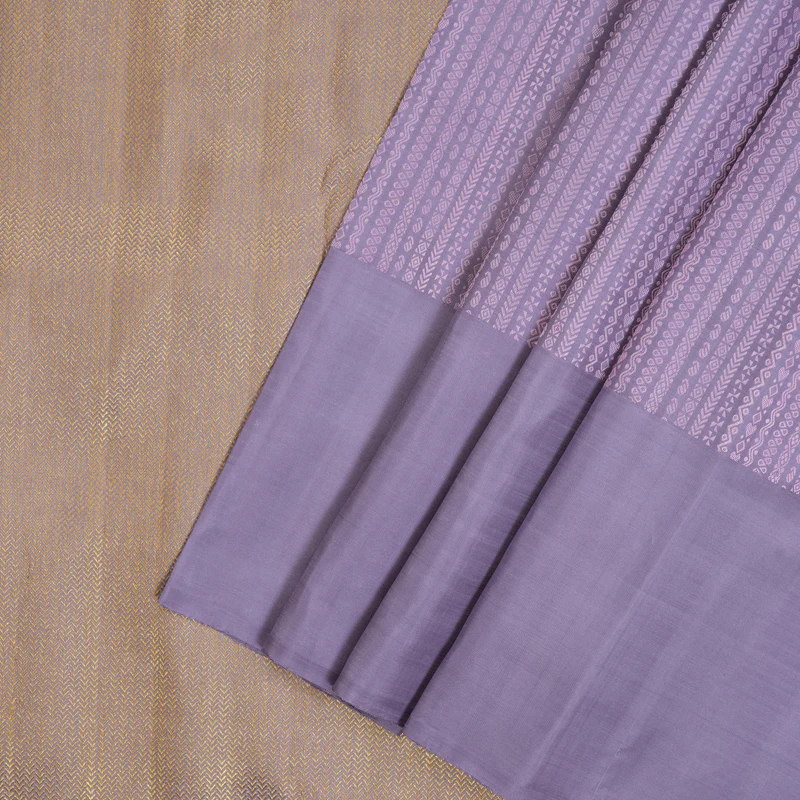 Hayagrivas Handloom Lilac Kanjivaram Silk Saree KBF4D5-1 - Image 2